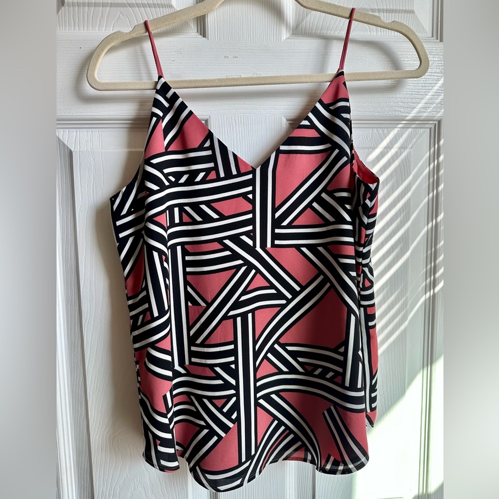 Express Reversible Stripe Print V-Neck Downtown Cami - Size XS